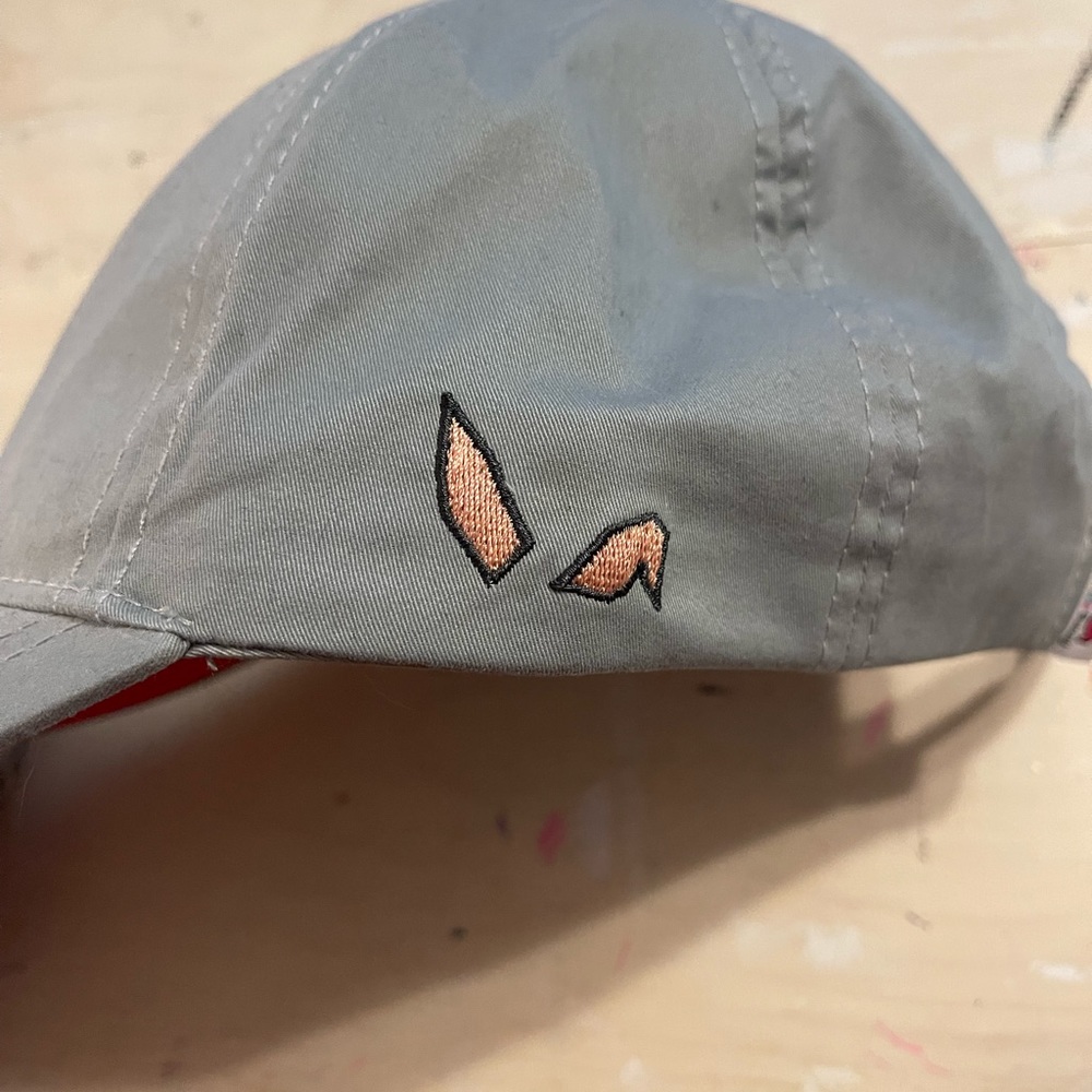 Pride Bunny grey rainbow brim hat